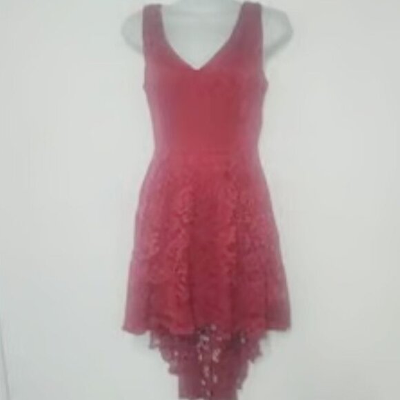 Muadress ** Beautiful Red Lace Hi-Lo Dress in size XL - Picture 3 of 13